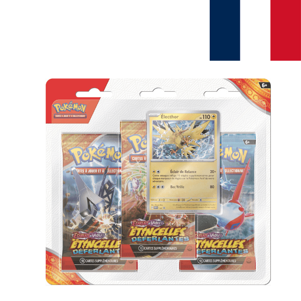 Pokemon TCG EV08 Etincelles Deferlantes Tripack Blister Electhor Pokemart